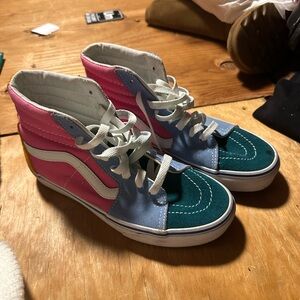 vans sk8-hi multicolor colorblock shoes